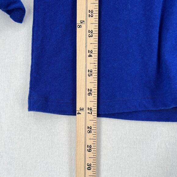 ENZA COSTA Cashmere Loose Long Sleeve Crew Tee Womens Medium Cobalt Blue NEW - Picture 14 of 14